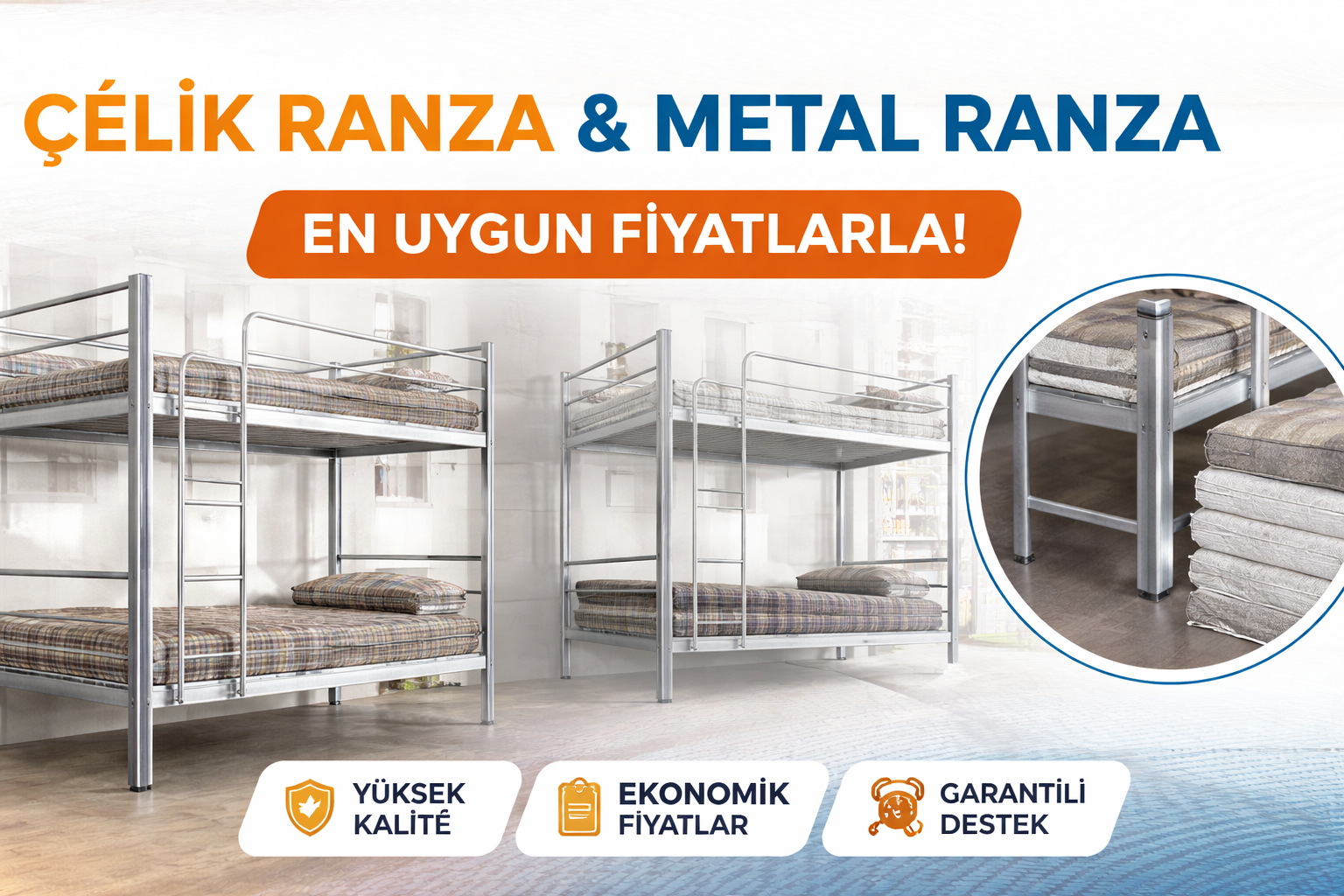 Çelik Ranza ve Metal Ranza Yatakları Uygun Fiyat Yüksek Kalite